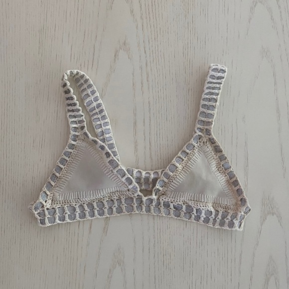 KIINI Bikini Top - white & silver